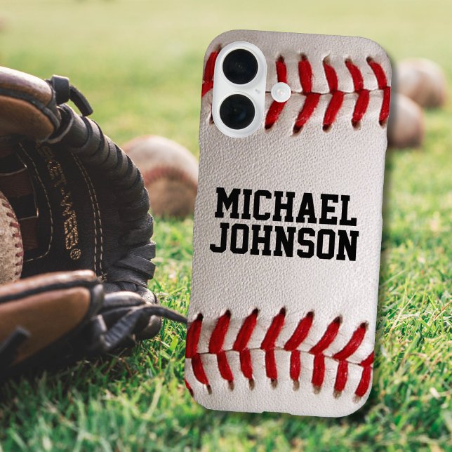 Coques Case-Mate iPhone Baseball avec texte personnalisable (Créateur téléchargé)