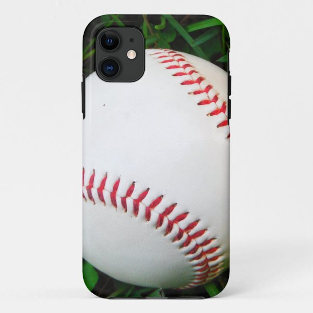 Coques Case-Mate iPhone Baseball blanc avec points rouges (Dos)