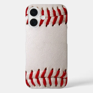 Coque Pour iPhone 16 Baseball et Softball Classiques Couture Rouge