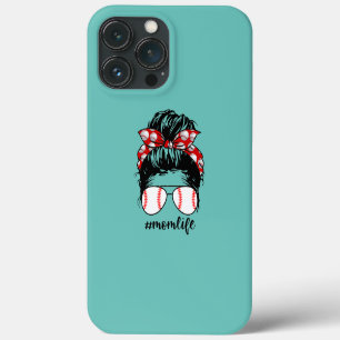 Case-Mate iPhone Case Baseball Maman Vie Messy Bun Momlife Drôle