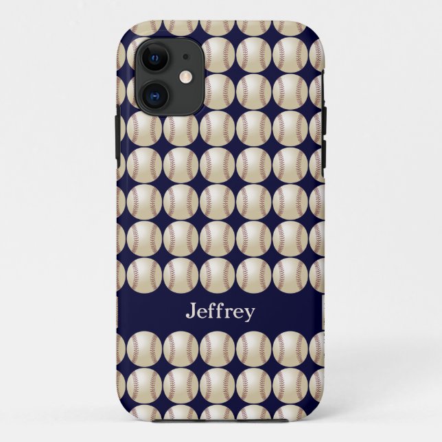 Coques Case-Mate iPhone Baseball, Nom Personnalisé, (Dos)