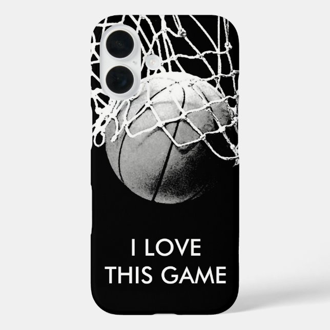Coques Case-Mate iPhone Basket-ball Black & White Love (Verso)