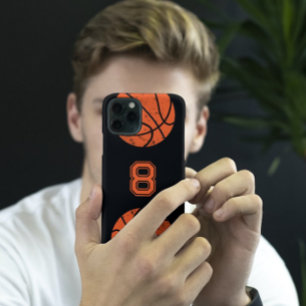 Coque Pour iPhone 14 Basket-ball Custom Jersey Numéro noir