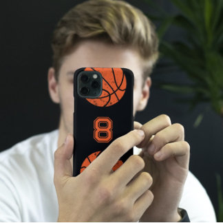 Coque Pour iPhone 14 Basket-ball Custom Jersey Numéro noir