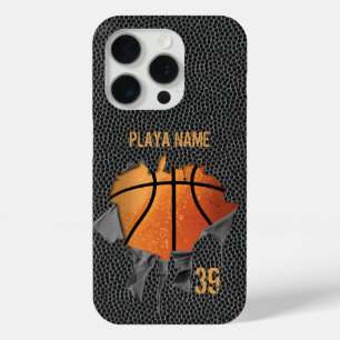 Coque iPhone 15 Pro Basket-ball déchiré (texturé)