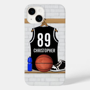 Coques Pour iPhone Basket-ball noir et blanc du Jersey