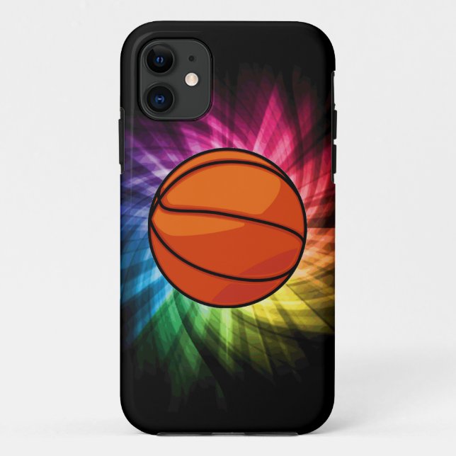 Coques Case-Mate iPhone Basket-ball; Sport; arc-en-ciel (Dos)