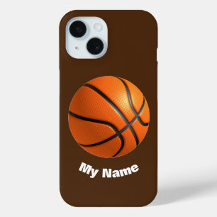 Coque Pour iPhone 15 Basket-ball Votre nom