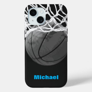 Coque Pour iPhone 15 Basket-ball Votre nom