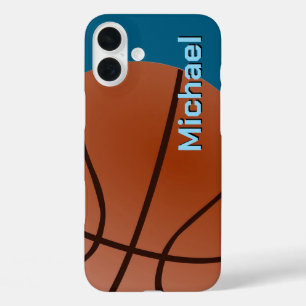 Coques iPhone 16 Plus Basket-ball Votre nom Informations personnelles