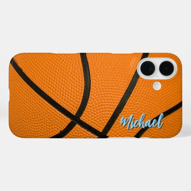 Coques Case-Mate iPhone Basket-ball Votre nom Informations personnelles (Verso (horizontal))