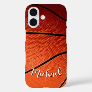 Coque Pour iPhone 16 Basket-ball Votre nom Personnalisé