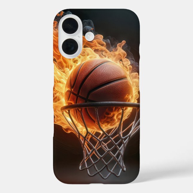 Coques Case-Mate iPhone Basket flamboyant dans le cerceau (Verso)