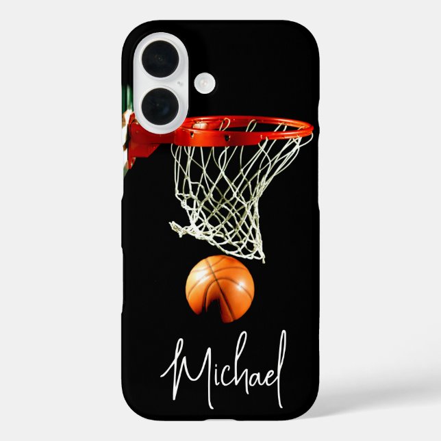Coques Case-Mate iPhone Basketball Remplacez par votre nom (Verso)