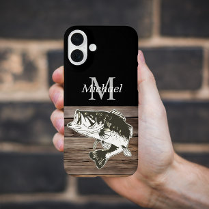 Coques iPhone 16 Plus Basse Personnalisé Pêche Monogramme En Plein Air R