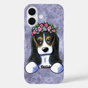 Coque Pour iPhone 16 Basset Hound Chiot KiniArt