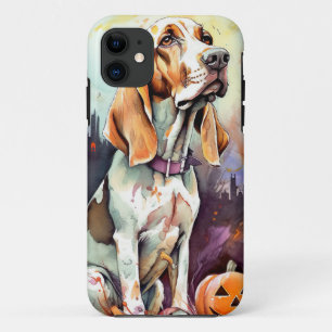 Case-Mate iPhone Case Basset Hound Halloween avec citrouilles effrayant
