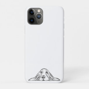 Case-Mate iPhone Case basset hound noir blanc simple yeux de chiot
