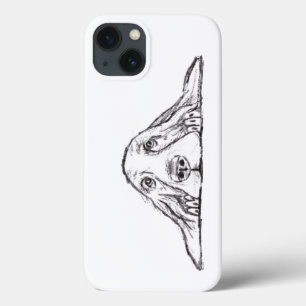 Case-Mate iPhone Case basset hound noir blanc yeux de chiot simple 