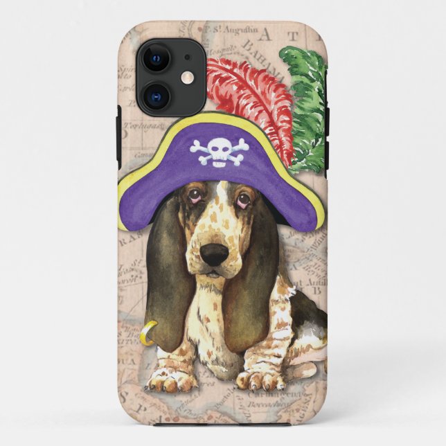 Coques Case-Mate iPhone Basset Hound Pirate (Dos)