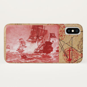 Case-Mate iPhone CASE BATAILLE DE BATEAU PIRATE / CARTES DE TRÉSOR PIRAT