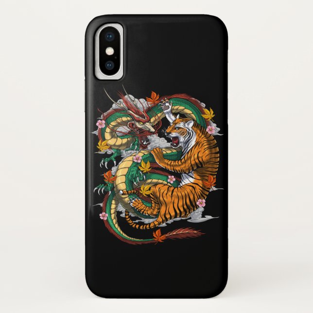Coques Case-Mate iPhone Bataille japonaise de Tigre Dragon (Dos)