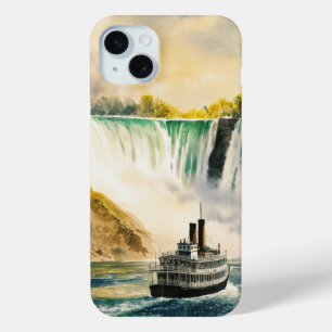 Coque iPhone 15 Mini Bateau à vapeur aux chutes du Niagara