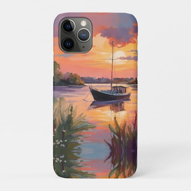 Coques Case-Mate iPhone Bateau à voile à Sunrise (Dos)
