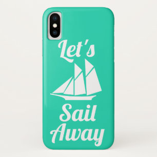 Coque iPhone X Bateau à voile blanc Silhouette