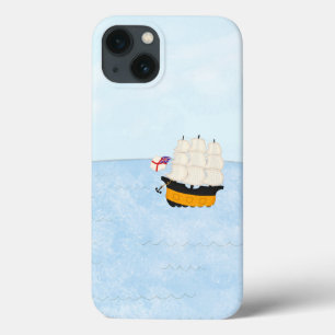 Case-Mate iPhone Case Bateau à voile noir et jaune sur la mer ouverte