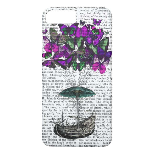 Coques Case-Mate iPhone Bateau papillon 2 violet et vert (Dos)