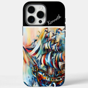 Coques iPhone 16 Pro Max Bateau Pirate Dans La Mer Stormy