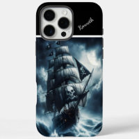 Bateau Pirate Dans Une Tempête