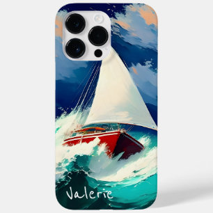 Coque Pour Pour iPhone 14 Pro Max Bateaux à voile Courses en Mer Lourde