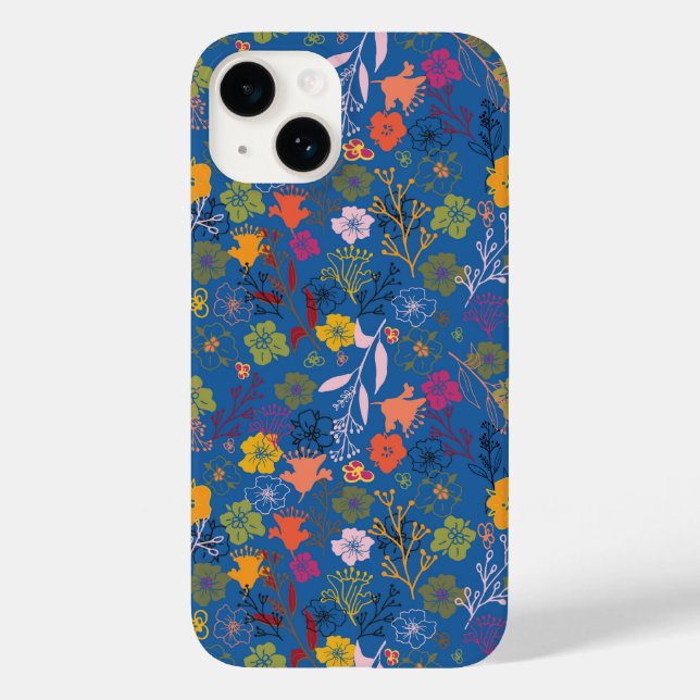 Coques Case-Mate iPhone Batik Moderne Victoria Bleu (Verso)
