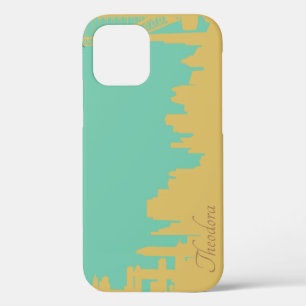 Case-Mate iPhone Case Bâtiments Abstraits Gold Tusquoise