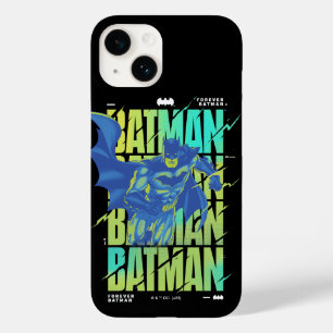 Coque Pour iPhone 14 Batman Électrique Qui Traverse La Typographie