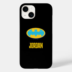 Coque Pour iPhone 14 Batman   Symbole Cyan Stripes