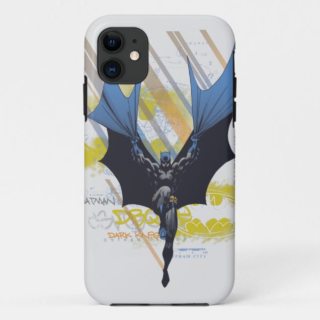 Coques Case-Mate iPhone Batman Urban Legends - Graffiti Chevalier foncé (Dos)