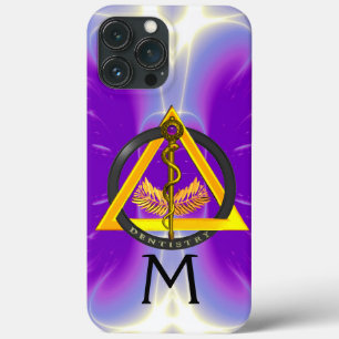 Case-Mate iPhone CASE BÂTON D'ASCLEPIUS DENTISTE DENTISTERIE MONOGRAMME,