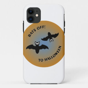 Coque Case-Mate Pour iPhone Bats d'Halloween bleu orange