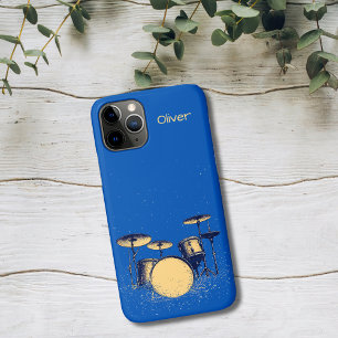 Case-Mate iPhone Case Batterie sur fond bleu
