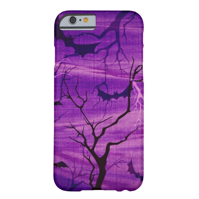 Coques Case-Mate iPhone Battes de Halloween sur la caisse pourpre de (Dos)