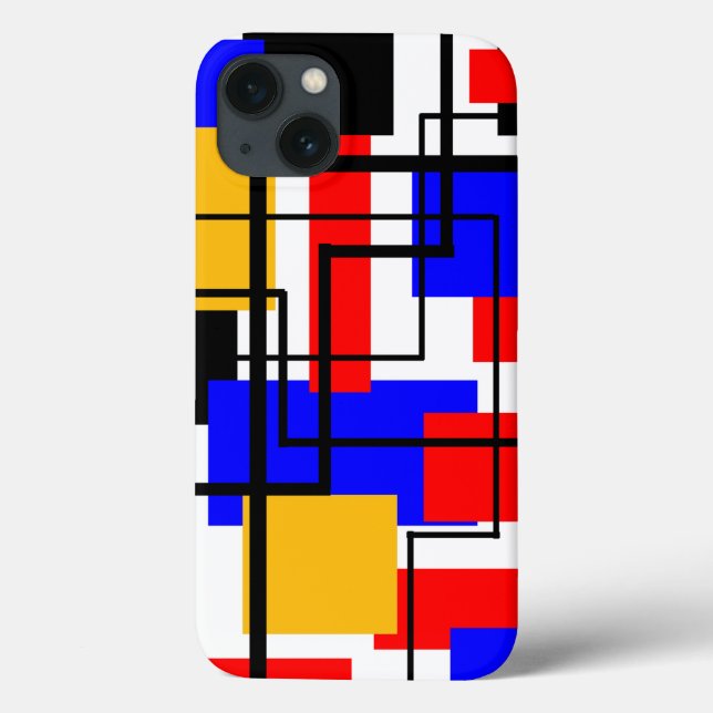 Coques Case-Mate iPhone Bauhaus Rectangles et lignes - Blanc (Verso)