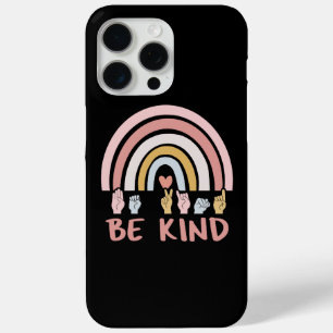 Coque iPhone 15 Pro Max Be Kind ASL III - Langue des Signes Américaine