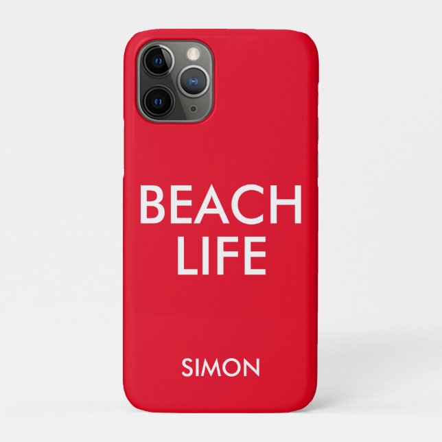 Coques Case-Mate iPhone Beach Life Lifeguard Cadeau Rouge (Dos)
