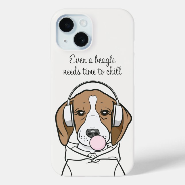 Coques Case-Mate iPhone Beagle de refroidissement avec Bubblegum mignon ch (Verso)