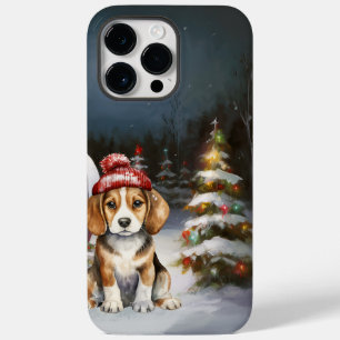 Coque Pour Pour iPhone 14 Pro Max Beagle d'hiver Caravan Christmas Adventure