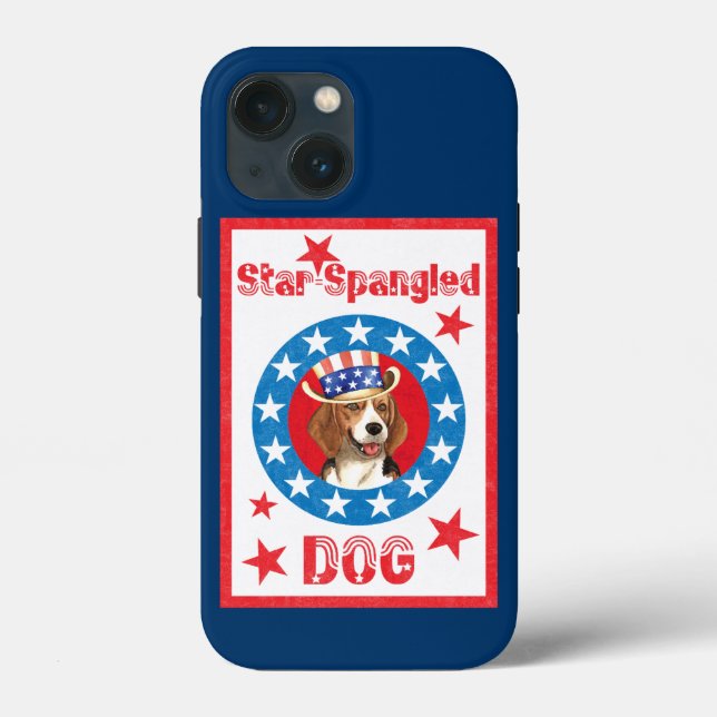 Coques Case-Mate iPhone Beagle patriotique (Verso)
