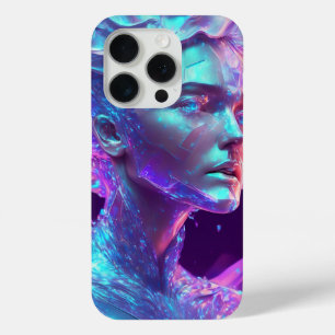 Coque iPhone 15 Pro Beau Ai Art Joli Verre Icy comme Femme